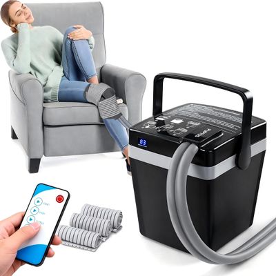 FUPTOS Cold Therapy Machine, Portable Ice Machine for Knee After Surgery with Adjustable Modes & Quiet Pump, for Shoulder Ankle Pain Relief, Cryotherapy Machine Post Surgery Recovery