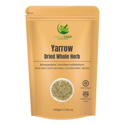 Hasyadeep Yarrow Whole Herb | (Biranjasipha) | Achillea Millefolium | Withania somnifera | Traditional Ayurvedic Herb (900gm/31.75)