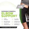 2 Pack Compression Elbow & Calf Sleeve S/M and Kinesiology Tape Precut Bundle, 20 Strips, Herb-Infused Support for Tendonitis, Tennis Elbow, Calf Strain & Pain Relief, Ideal for Gym & Sports, Black view 2