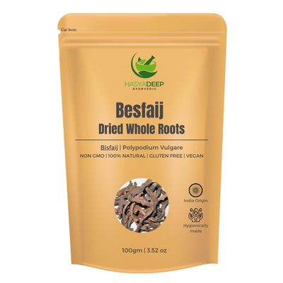 Hasyadeep Besfaij Roots | Polypodium Vulgare | Traditional Ayurvedic Herb (50gm/1.76oz)