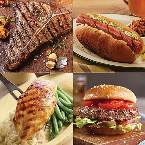 All American Value Pack is a Premium BBQ Bundle with T Bone Steak, Burgers, Chicken, and Jumbo Hot Dogs from Kansas City Steak Company