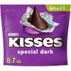 HERSHEY'S KISSES SPECIAL DARK Mildly Sweet Chocolate Candy Share Pack, 8.7 oz view 1