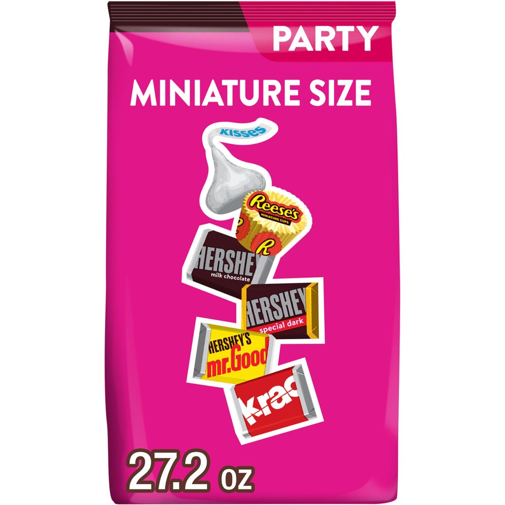 HERSHEY'S and REESE'S Assorted Chocolate Flavored Candy Party Pack, 27.2 oz