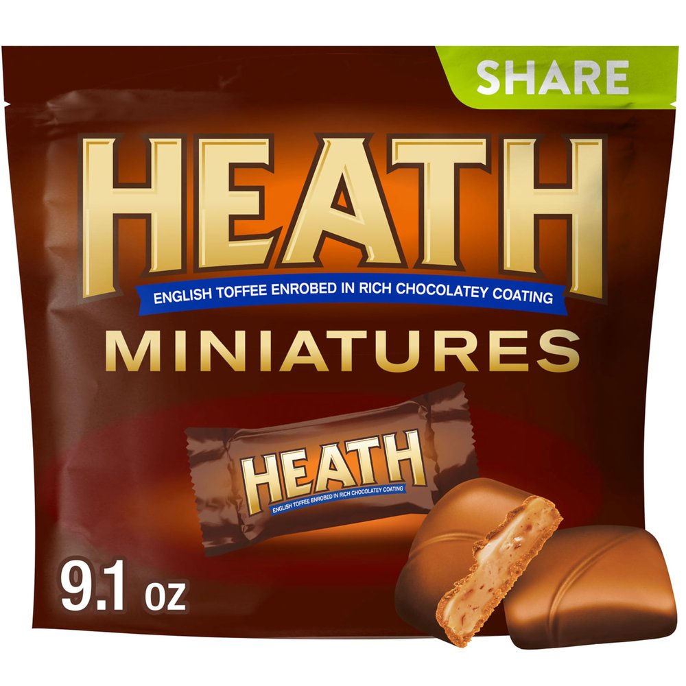 Heath, Miniatures Chocolatey English Toffee Candy Share Pack, 9.1 Ounce
