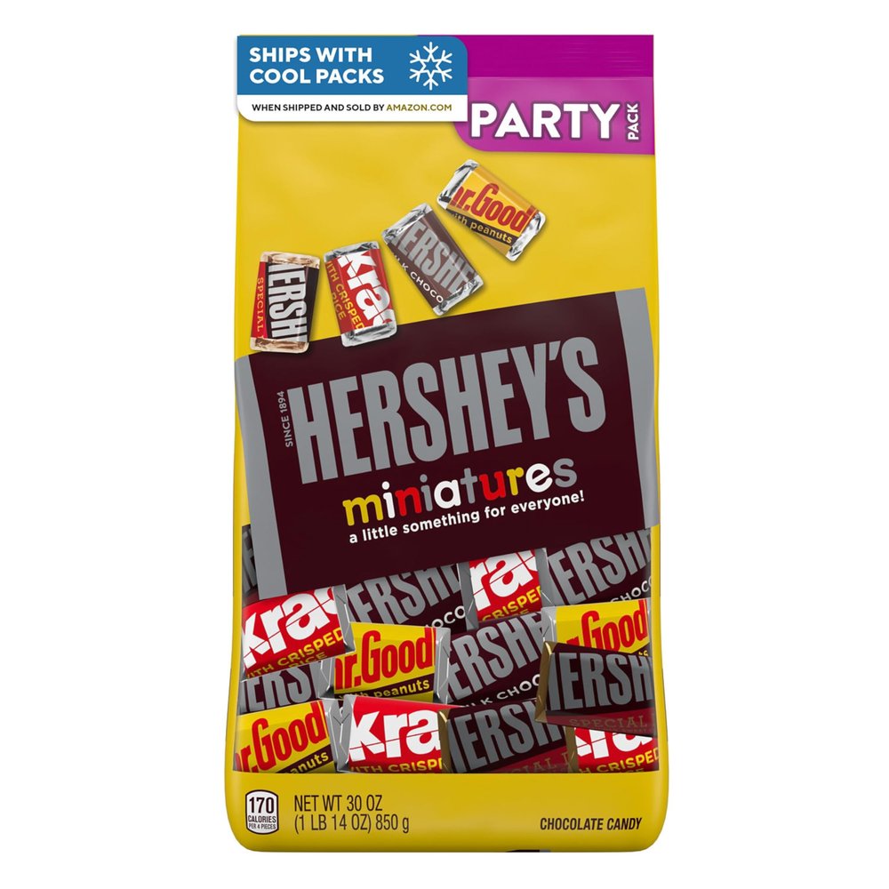 HERSHEY'S Miniatures Assorted Chocolate Candy Variety Pack, 30 oz