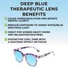 Medspex R785 Color Therapy Reading Glasses +3.00 Shiny Pink Quartz/Blue Black/Baby Blue Unisex Fluorescent Light Sensitivity Chromotherapy Chakra Healing view 2