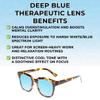 Medspex R785 Color Therapy Reading Glasses +2.50 Tortoise Havana Brown Gold/Baby Blue Unisex Fluorescent Light Sensitivity Chromotherapy Chakra Healing view 2