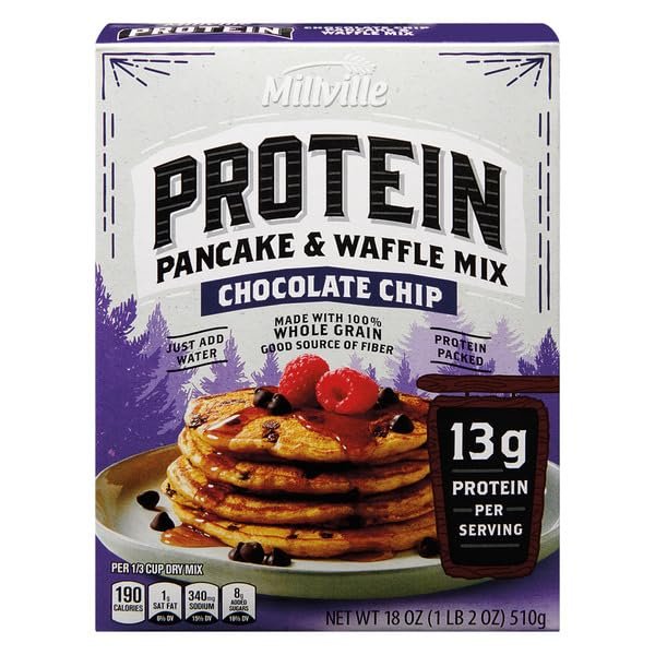 Mill-ville Chocolate Chip Protein Pancake Mix - 18 oz.