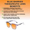 Medspex R785 Color Therapy Reading Glasses +1.75 Shiny Pink Quartz/Blue Black/Light Orange Unisex Fluorescent Light Sensitivity Chromotherapy Chakra Healing view 2