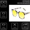 Medspex R785 Color Therapy Reading Glasses +6.00 Shiny Blue Quartz/Brown Black/Gold Yellow Unisex Fluorescent Light Sensitivity Chromotherapy Chakra Healing view 3
