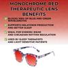 Medspex R785 Color Therapy Reading Glasses +1.50 Shiny Pink Quartz/Blue Black/Deep Red Unisex Fluorescent Light Sensitivity Chromotherapy Chakra Healing view 2
