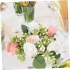 COOLHIYA Artificial Rose Candle Ring Wreath with Vivid Floral Accents Elegant Taper Candle Holder Decoration for Spring Farmhouse Layout Romantic Table Centerpiece for Weddings and Indoor view 4
