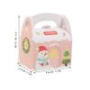 BCOATH 12pcs Christmas Candy Boxes Small House Treat Boxes with Handles Festive Paper Packaging for Cookies Chocolates and Party Favors Portable Wrapping for Holiday Celebrations Pink view 2