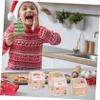 BCOATH 12pcs Christmas Candy Boxes Small House Treat Boxes with Handles Festive Paper Packaging for Cookies Chocolates and Party Favors Portable Wrapping for Holiday Celebrations Pink view 3
