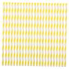 CONGARTENO 100pcs Yellow Striped Decorative Paper Straws Drinking Straws for Birthday Party Barbecue Bridal Shower Juice Cocktails Environmental Friendly view 1