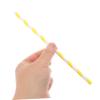 CONGARTENO 100pcs Yellow Striped Decorative Paper Straws Drinking Straws for Birthday Party Barbecue Bridal Shower Juice Cocktails Environmental Friendly view 3