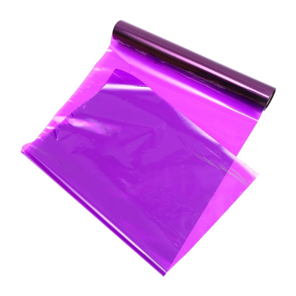 KOMBIUDA Wide Purple Cellophane Wrap Roll for Flowers Opp Packing Film for Bouquet Wrapping Tear-resistant Floral Packaging Material for Valentines and Anniversaries