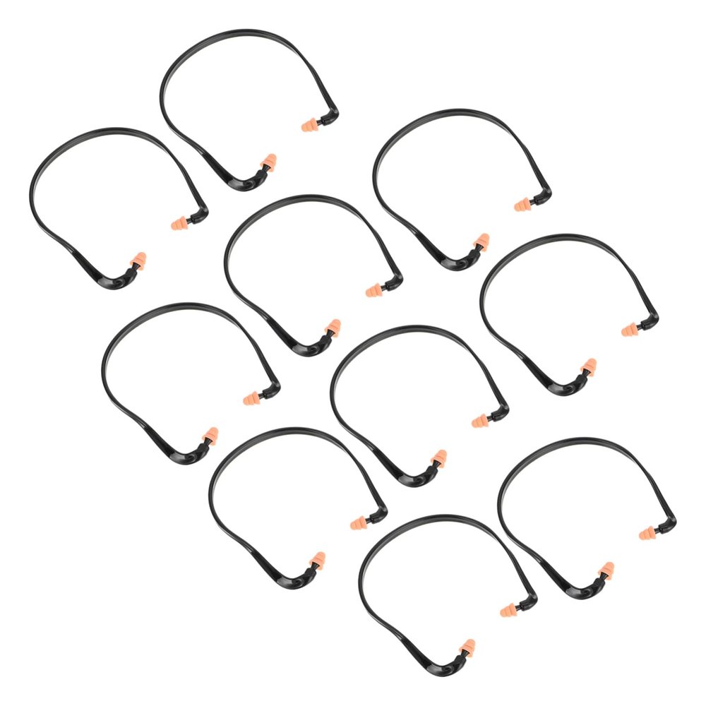 Anneome 10pcs Multipurpose Banded Silicone for Sleeping and Noise Reduction Comfortable Soft with No Pressure Itching Non-Slip Sound Blocking Protection for Office Learners Swimming and