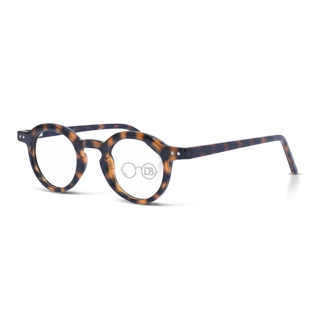 DEBSPECS Tortoise +5.00 Magnification Super Strength Reading Glasses Powerful Vision Aid for Presbyopia Scratch-Resistant Lenses Lightweight Keyhole Frame By Debby Burk Optical