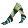 OIBNKCN Splicing Pattern 2 Compression Socks 15-20mmHg Graduated Compression, Ideal for Office Workers, and Athletes view 1