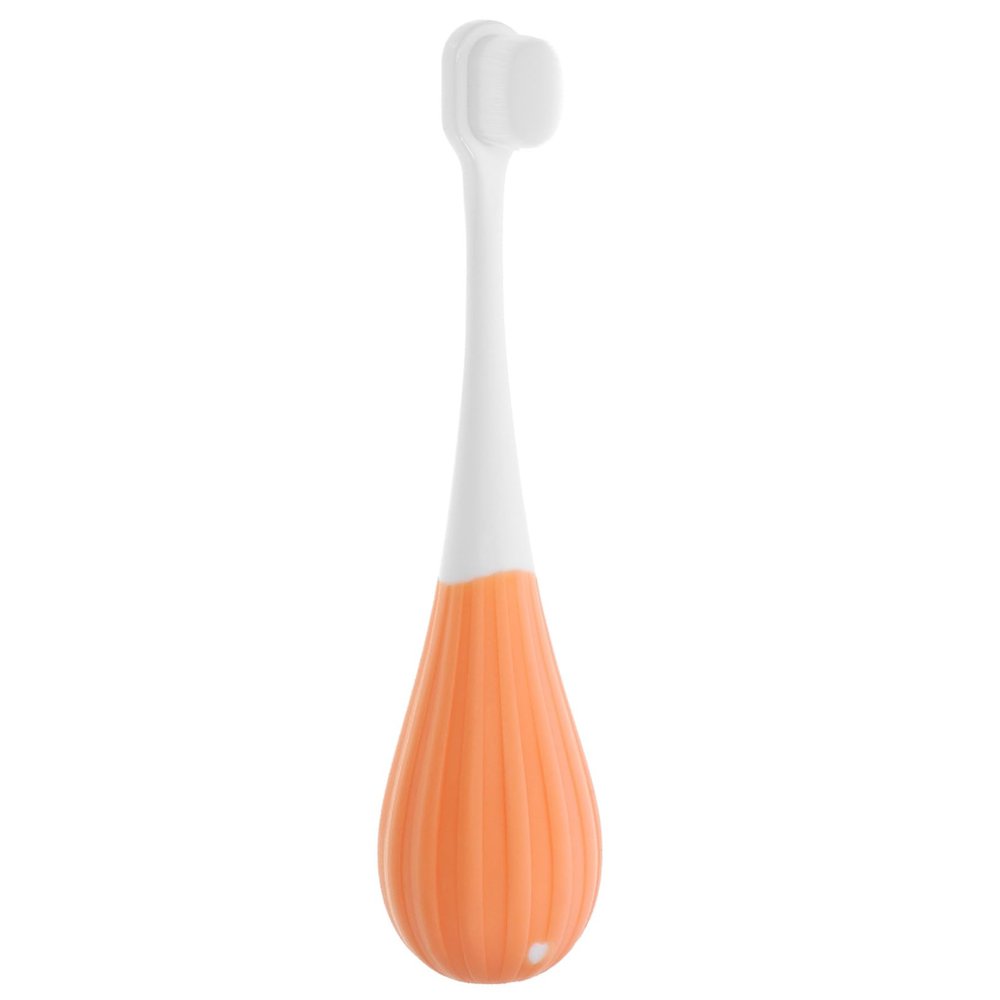 COLLBATH Extra Soft Manual Toothbrush for Ages Fine Dense Bristles Gentle Gums Comfortable Grip Toothbrush in Orange