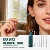 6 Pcs Stainless Steel Ear Pick Earwax Removal Kit, Spiral and Spring Ear Cleaner Tool Set, Innovative Spring Earwax Cleaner Tool Set with Portable Storage Box for Men and Women (White) view 2
