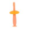 LALADEFIEE Silicone Toothbrush with Soft Bristles and Suction Cup Safe Oral Cavity Cleaner for Teething and Odor Removal Gentle Mouth Care in Cherry view 1
