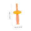 LALADEFIEE Silicone Toothbrush with Soft Bristles and Suction Cup Safe Oral Cavity Cleaner for Teething and Odor Removal Gentle Mouth Care in Cherry view 2