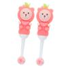 LALADEFIEE 2pcs Toothbrush with Soft Bristles Cute Bear Shape Manual Toothbrushes for Ages Ergonomic Grip and Safe for Hands view 1
