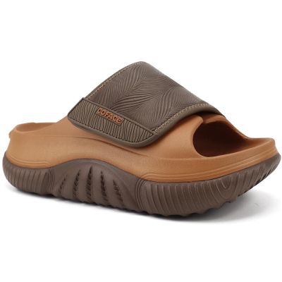 COFACE Mens Recovery Sandals Arch Support Orthopedic Plantar Fasciitis Walking Indoor Outdoor Slides for Man Comfort Cloud Adjustable Open toe Orthotic 2026 KhakiBrown Size 12