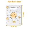 DEDIULE 100 Pcs Thank You Favor Bags, Smile Candy Cookie Bags, suitable for birthdays, baby showers, weddings, Christmas, and Retirement (5.9 * 7.9 inches) (smiling face) view 2