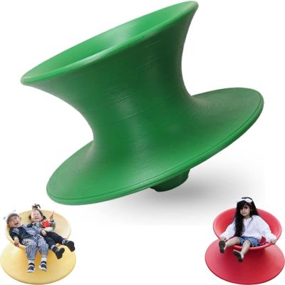 360 Degrees Spinning Chair for Adults, Sensory Spinning Seat, Swivel Gyro Chair, Ergonomic Swivel Seat for Kids and Adults, Indoor Outdoor Sensory Equipment (Green, 25in*17in-Small)