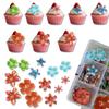 150 PCS Flower Cupcake Toppers Flower Party Decorations Floral Birthday Decorations for Baby in Bloom Baby Shower Wedding Themed Party Cake Topper view 1