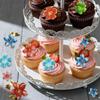 150 PCS Flower Cupcake Toppers Flower Party Decorations Floral Birthday Decorations for Baby in Bloom Baby Shower Wedding Themed Party Cake Topper view 2