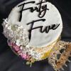 Acrylic Forty Five Birthday Cake Topper,Happy 45th Birthday Cake Topper-45 Years Old Party Decorations Supplies-Black Funny 45th Anniversary Party Decoration for Men and Women view 1