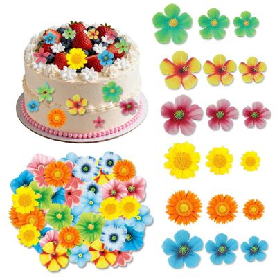 160 PCS Wildflower Cupcake Toppers Flower Cupcake Toppers Floral Birthday Decorations for Wedding Baby in Bloom Baby Shower Decorations