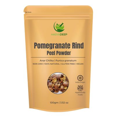 Hasyadeep Pomegranate Powder | Punica granatum | Traditional Ayurvedic Herb (50gm/1.76oz)
