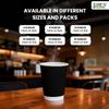 Earth Cleanse 6 OZ Ripple Wall Cups Black Pack of 500 | Eco-Friendly Disposable Hot & Cold Beverage Cups | Biodegradable, Sturdy, Leak-Resistant Paper Cups for Coffee, Tea, Juice, Parties, Cafes view 3