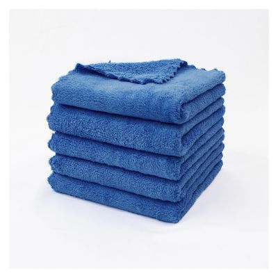 Plush Microfiber Cleaning Cloths, 30x30cm Kitchen Towels, Multi-Color 14 Options(Deep Blue)