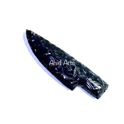 Black Obsidian Knife 55.5 Inch Unique Artisan Hand Knapped Collectible