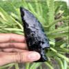 Black Obsidian Knife 55.5 Inch Unique Artisan Hand Knapped Collectible view 3
