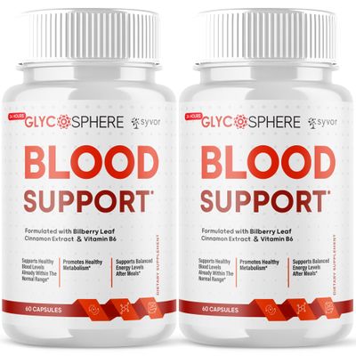 (2 Pack) Glyco Sphere Capsules, Official GlycoSphere Blood Health Support Pills With All Natural Ingredients, Advanced Blood Optimizer with Max Strength Premium Vitamins for Women & Men (120 Capsules)