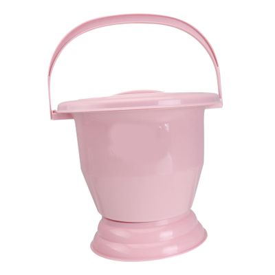 CONGARTENO Thickened Plastic Bed Pan with Lid Portable Night Spittoon for Pregnant Women Elderly Adults Easy-Clean Urine Container with Handle for Home and Hospital Use