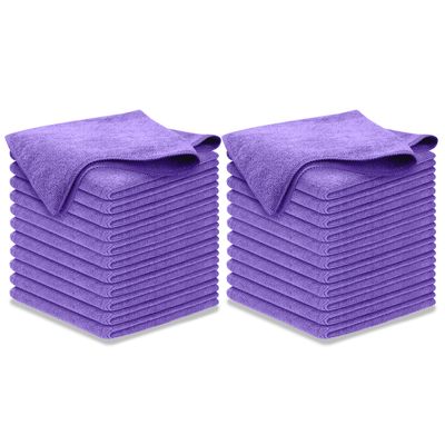 USANOOKS Premium 300GSM Microfiber Cleaning Cloth - 12.5"x12.5" High Performance - 1200 Washes, Ultra Absorbent Microfiber Towels for Cars Undercarriage, Rims & Engine Bay Cleaning - Microfiber Cloth