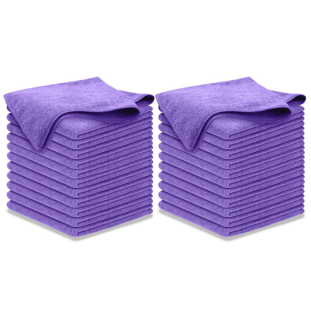 USANOOKS Premium 300GSM Microfiber Cleaning Cloth - 12.5"x12.5" High Performance - 1200 Washes, Ultra Absorbent Microfiber Towels for Cars Undercarriage, Rims & Engine Bay Cleaning - Microfiber Cloth