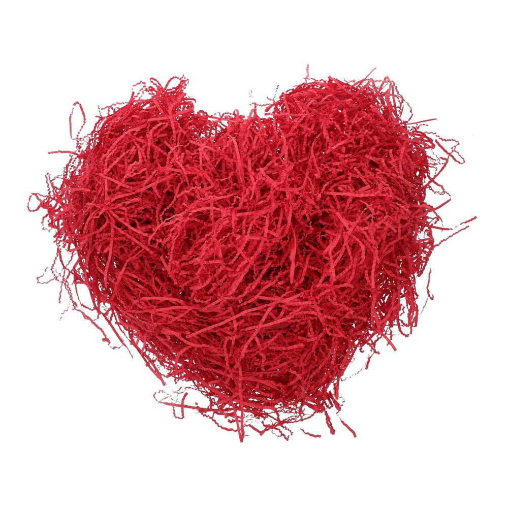 BCOATH Red Crinkle Cut Raffia Paper Shred Filler Bulk Packaging Cushioning for Boxes Basket Filling Protective Paper for Weddings Birthdays Valentine's Day and Festival Decorations