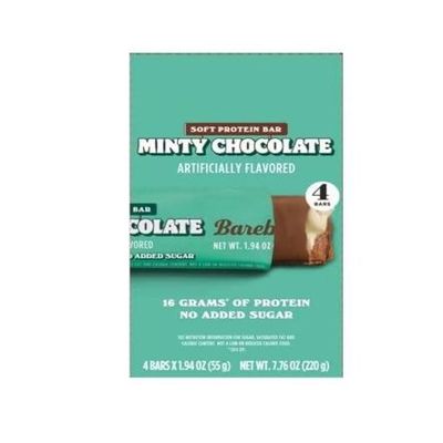 Barebels Protein Bars Variety 4-Pack (Key Lime Pie, Salted Peanut Caramel, Caramel Choco, Wild Cherry, Minty Chocolate) 1620g Protein per Bar (Minty Chocolate)