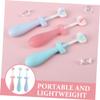COOLHIYA 3 pcs Toothbrush Soft Bristle Toothbrush for Anti-Slip Handle Cute Design Safe Material Manual Oral Cleaner view 4