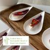1000 Pack Tiny Sugarcane Tear Spoon White Mini Eco-Friendly Tear Drop Serving Tray Disposable Plates Mini Appetizer Plates Sustainable Eco-Friendly Catering Supplies for Weddings CMJJ view 4