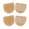 ORFOFE 2 Pair Ultra-Soft Lace Forefoot Cushions for High Heels Khaki Invisible Half Insoles Elastic Anti-Slip Pads to Ball of Foot and Protect Toes view 1